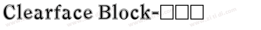 Clearface Block字体转换